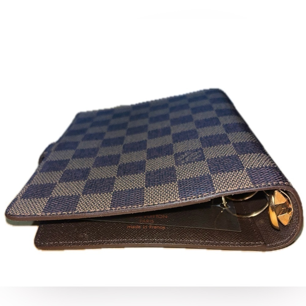 Louis Vuitton Damier Ebene Notebook Agenda Planner Brown Personalized Initials - Picture 10 of 13